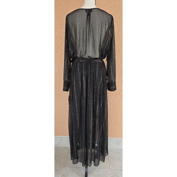 Alexa B Nites Sheer Sparkle Formal Maxi Dress Womens Size 18W - Picture 4 of 16